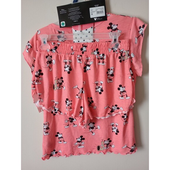 NWT Disney Mickey Mouse 3 Pc Short Sleeve Shorts Pajama Set Size XS - Picture 2 of 10